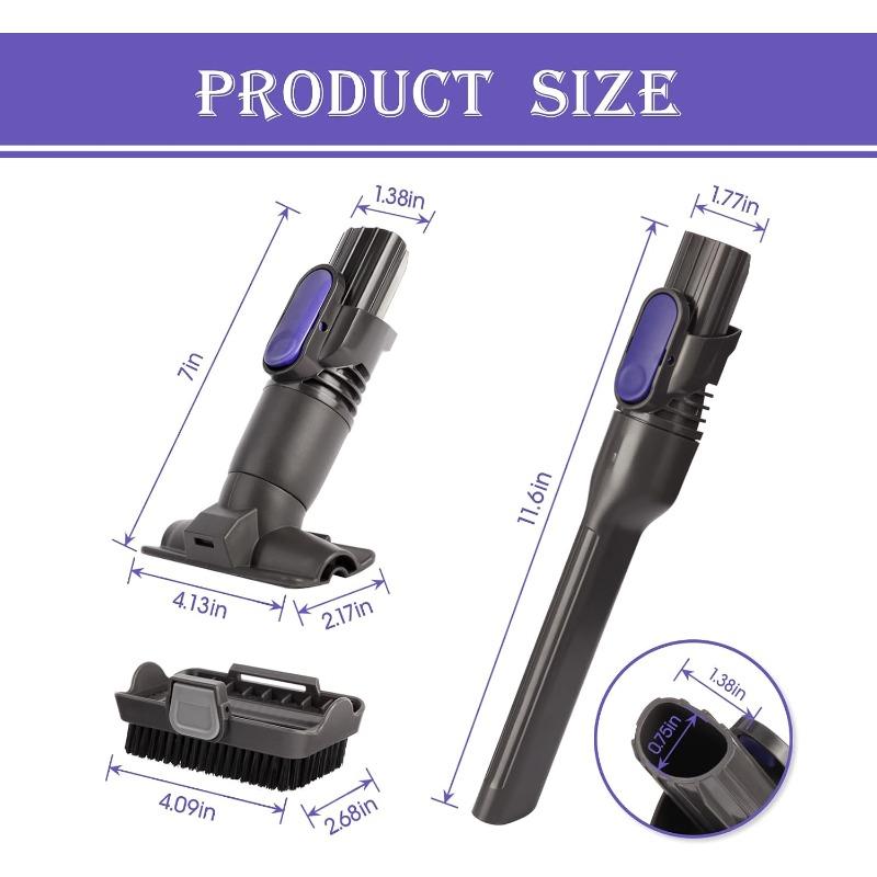 Vacuum Crevice Tool Brush Replacement Parts Compatible with Shark Pet Cordless Stick IX141 IZ162H IZ163H IZ362H IZ562H IZ140 IZ142 UZ145 Removable