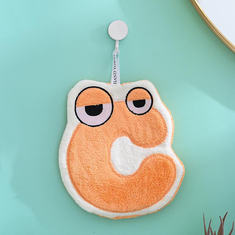 Charming Cartoon Hand Towels for Kids - Absorbent Coral Fleece Towels for Kitchen & Bathroom
