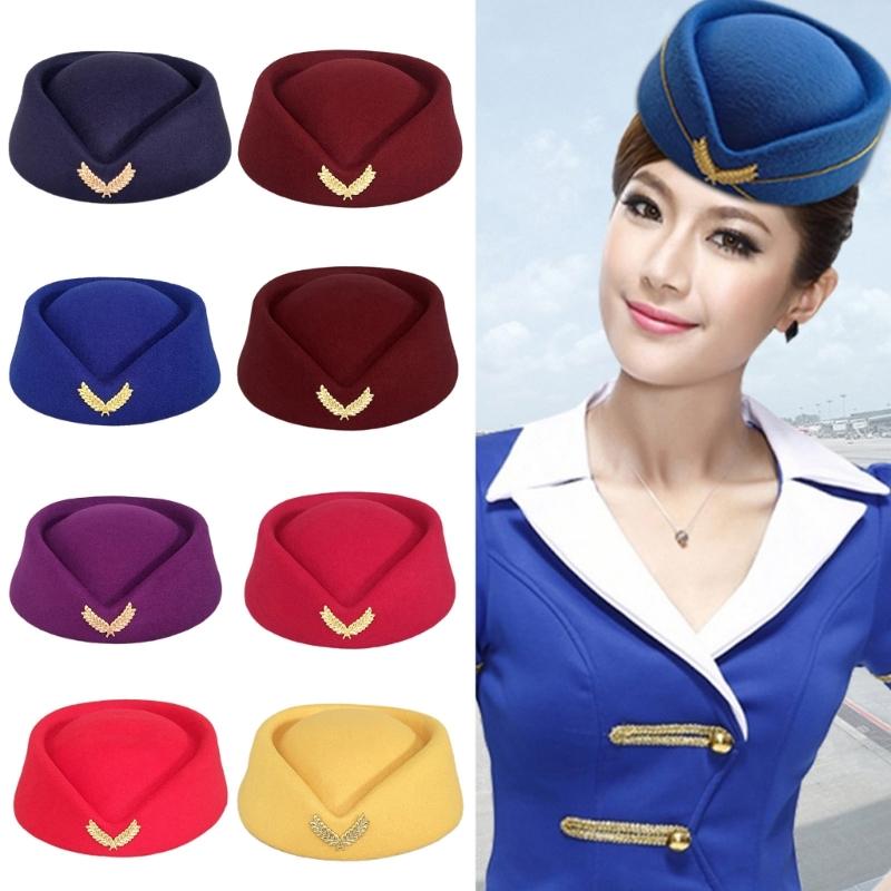 Шляпа стюардессы Костюм для косплея стюардессы Бортпроводницы Прямая трансляция Сценическое выступление Здание Собственность