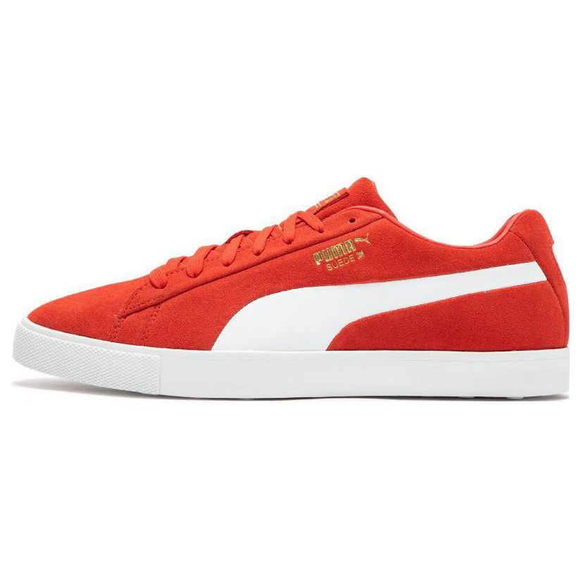 Puma Замшевая серия Повседневные Удобные Низкие Гольф-кроссовки Мужские кроссовки Красные 379823-01