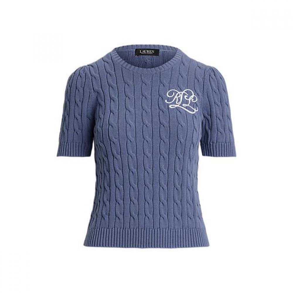 Свитер с коротким рукавом из хлопка с косами Lauren Ralph Lauren Wmlrswesn820168400