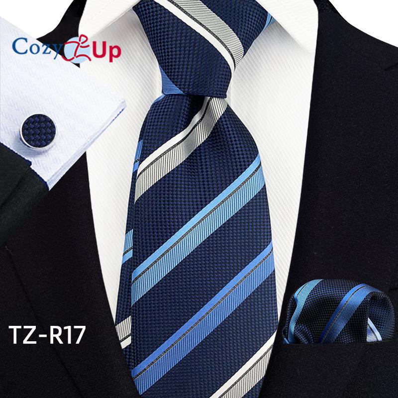 Cozy Up Набор из трех предметов, модный деловой мужской галстук с узором пейсли, включает в себя галстук, запонки, носовой платок