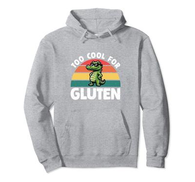 Gluten Too Cool для целиакии Безглютеновая антиглютеновая толстовка с капюшоном