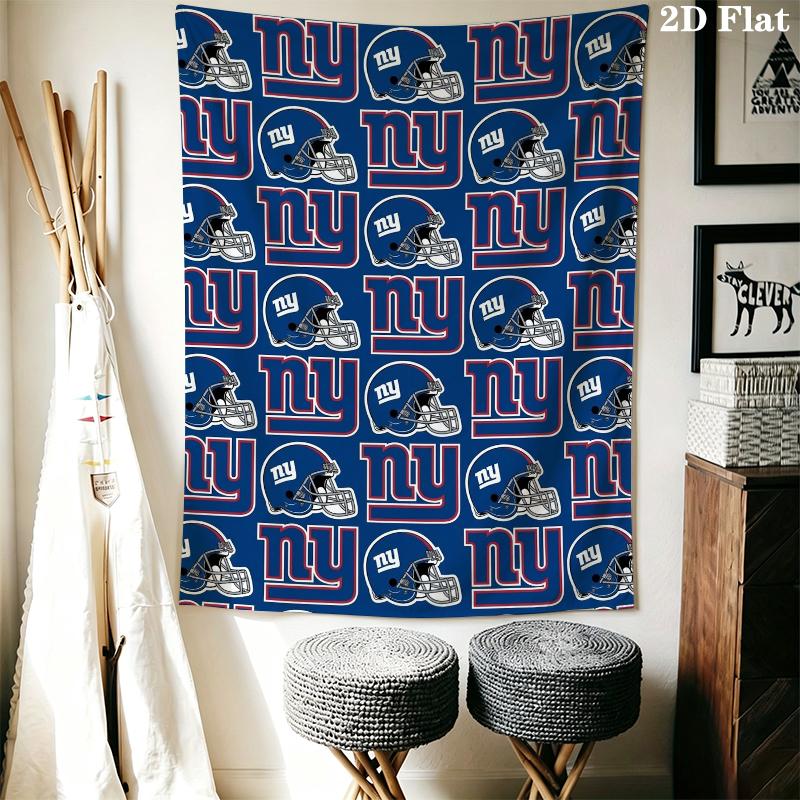 New York Giants Wall Tapestry Aesthetic Wall Hanging Printed Fabric Blanket Decorative Tapestries for Bedroom Living Room Home Decor
