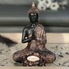 Buddha Holder Tabletop Tealight Decor Statues Collectible Figurine Sculpture for Relaxing Gift