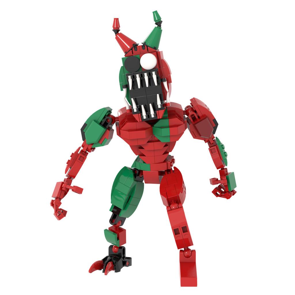 Green Monster Red Assembly Building Block Children Toy Model Desktop Ornament