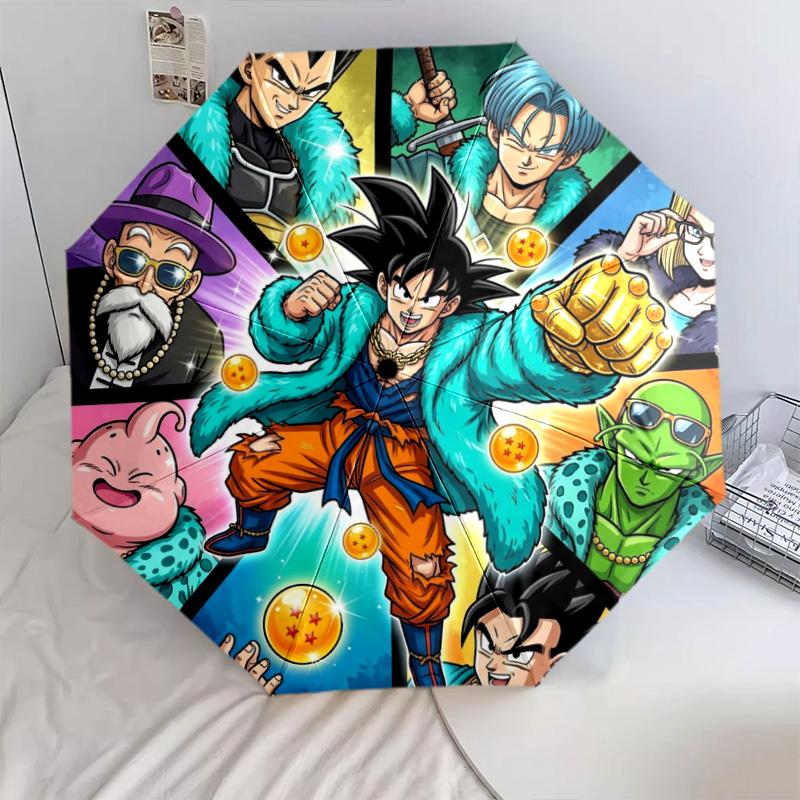 1 шт. Автоматический складной зонт - Узор Dragon Ball Heroes Портативный складной дизайн с 8 спицами Рождественские и Новогодние подарки