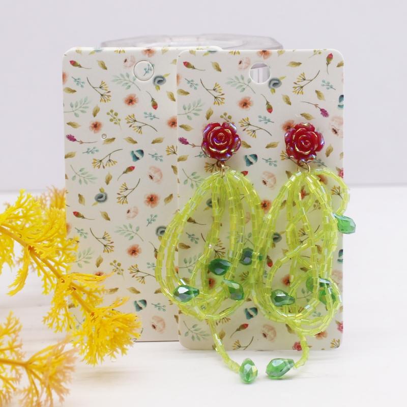 50pcs 5x9cm Earrings Cards Paperboard Jewelry Newest Arrived Popular Display Cardboard Hot Sale Fashion Design Delicate Cards