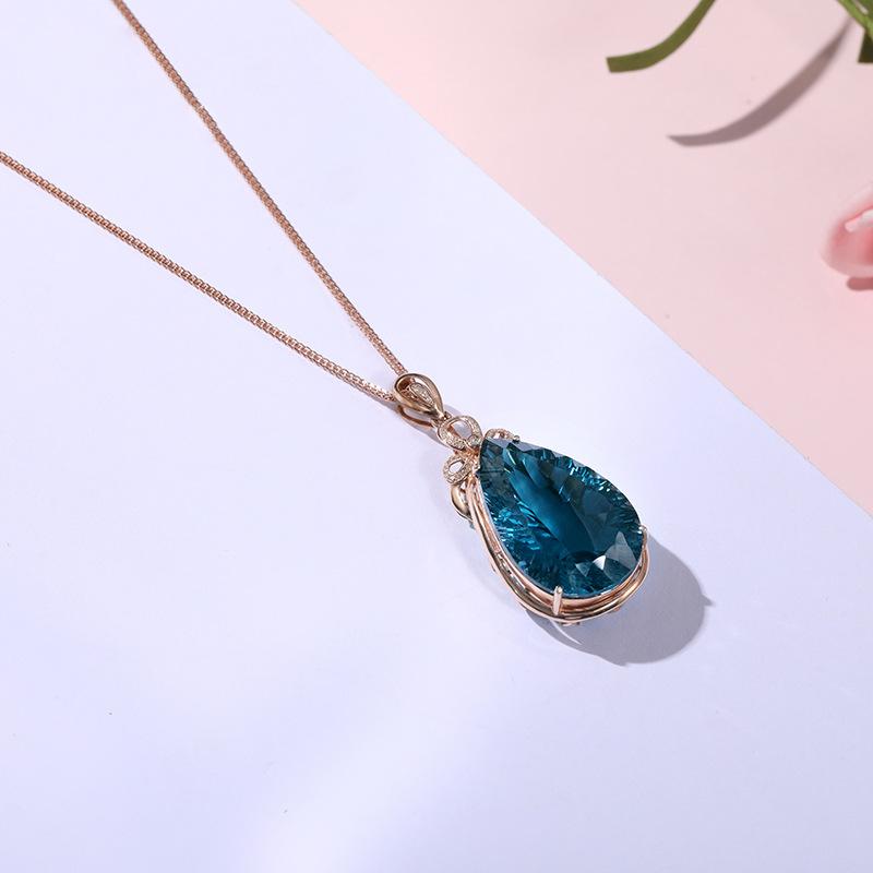BELLA BOX Новая большая капля воды, имитация синего цвета, кулон, ювелирные изделия для свадьбы, помолвки