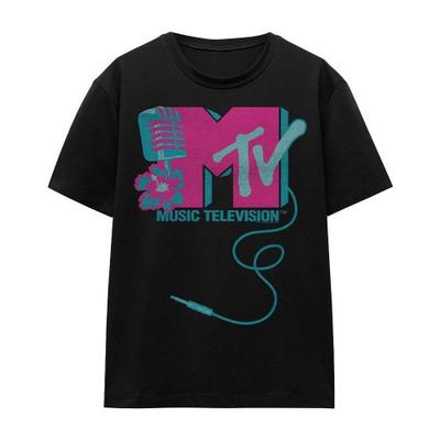 Унисекс футболка для взрослых с логотипом микрофона MTV