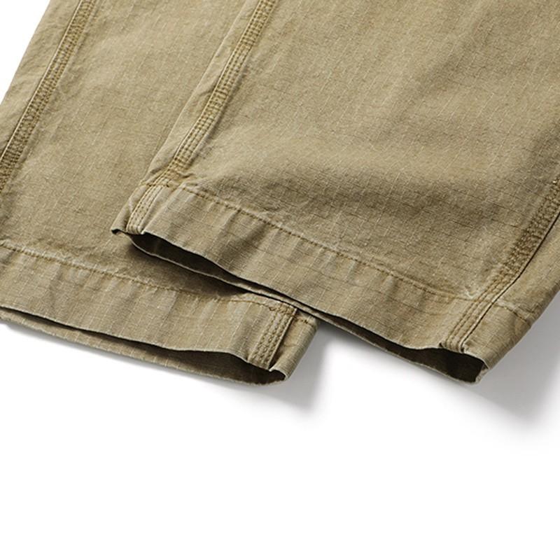 Mens Streetwear Cargo Pants Relaxed Fit Straight Leg Distressed Denim Look Casual Trousers