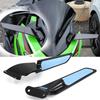 HJSYYDS Motorcycle Invisible Rearview Mirror with Adjustable Sport for 400 500 and ZX6R Perfect Fit for 650 Winglets, Aluminum, N.inja 650, N.inja