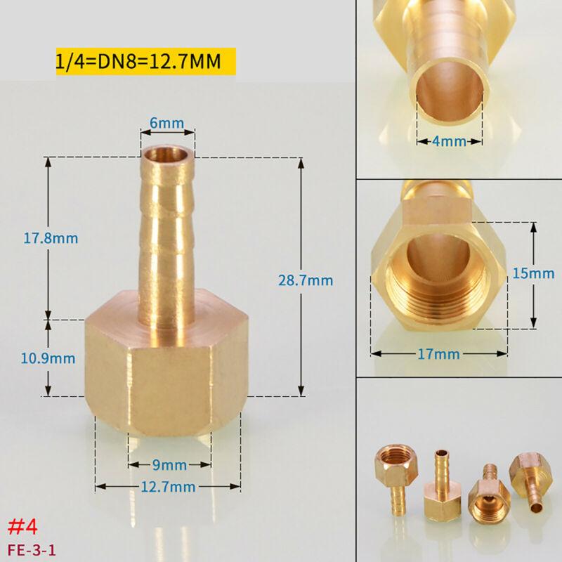 Латунный шланговый фитинг муфта 6 8 10 12 14 16 мм штуцер хвостовик 1/8 1/4 3/8 1/2 внутренняя резьба медный соединитель соединение муфта адаптер