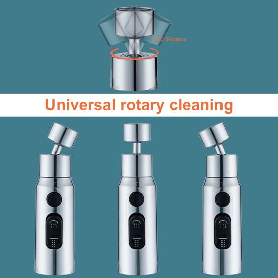 Удлинитель кухонного крана, аэратор, брызгозащищенный излив, 3 функции, кухонный кран, насадка с распылительной головкой, поворотный на 360 градусов удлинитель крана
