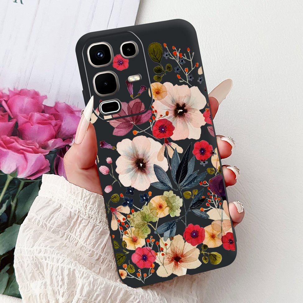 For Infinix Note 50s X6870 Back Cover For Infinix Note 50s 5G Case Silicone Fashion Luxury Flowers Cute Cat Funny Painted Bumper