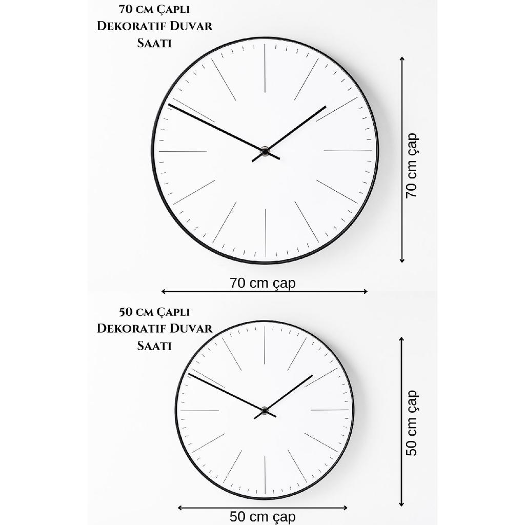 Round Canvas Wall Clock- Elegant Design Decorative 3d Printing -192