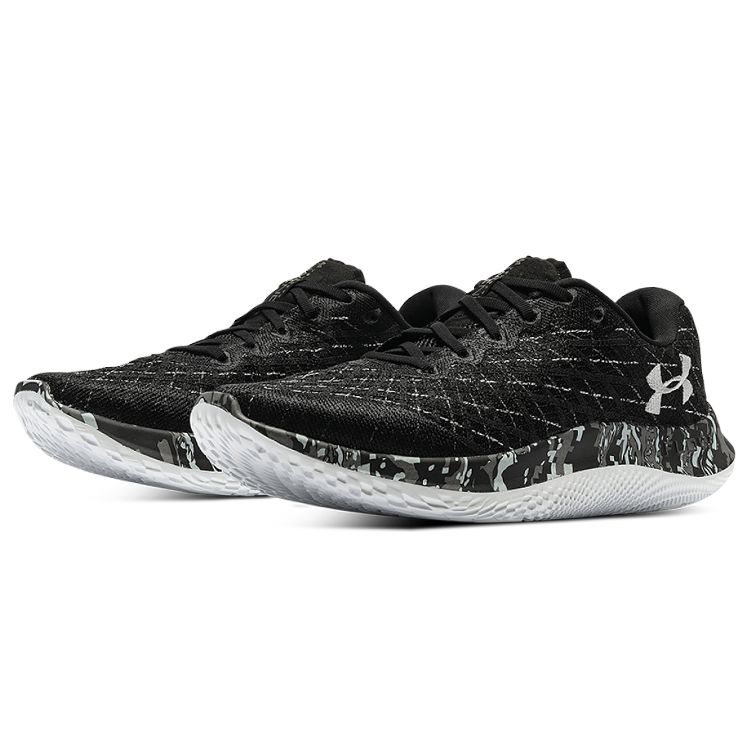 Under Armour Ua Flow Velociti Wnd Rfcm Удобные спортивные низкие повседневные кроссовки для бега Мужские кроссовки Черно-белые 3025474-001