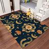 Floral Snake Moon Pattern Carpet suitable as a non-slip mat for the living room or bedroom sofa
