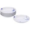 Imported ROYAL COPENHAGEN Blue Palmette Plate Dish 10cm 5 Pattern Set Wedding Gift Present 1052404 [Regular Product] (Royal Copenhagen)
