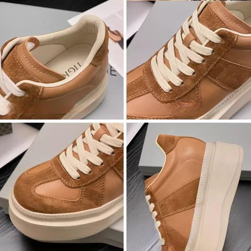 Туфли на платформе, увеличивающие рост, повседневная обувь из натуральной кожи на шнуровке, увеличенного цвета