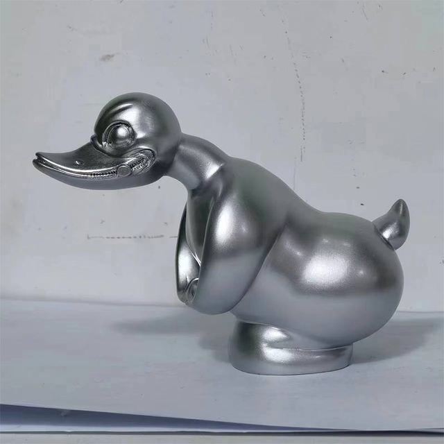 Капот Angry Duck Украшение для передней части автомобиля Украшение из смолы для мотоцикла Покраска утки Гальваническое покрытие Украшение капота автомобиля Angry Duck