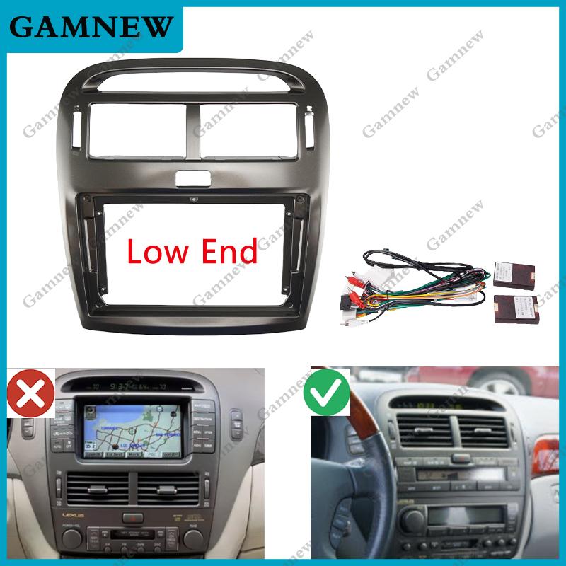 9 Inch Car Fascia Frame Adapter Canbus Box Decoder Android Radio Dash Fitting Panel Kit For Lexus LS430 2001-2006