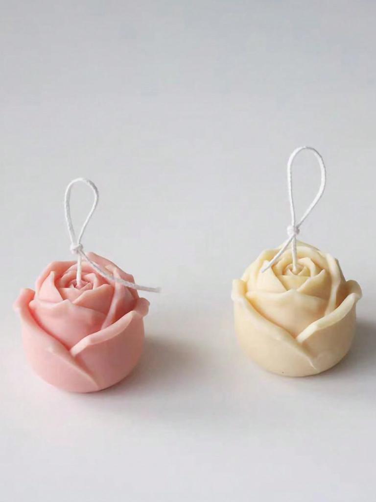 1PC New 3D Flower Silicone Candle Molds Handmade Rose Flower Soap Plaster Chocolate Baking Mold for Valentine's Day Decoration G