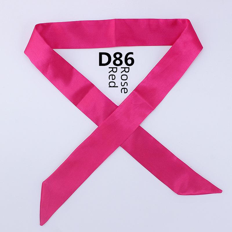 Однотонный шелковый шарф Mai Tong: Тонкая, узкая декоративная лента для ручек сумок