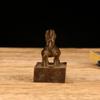 Antique Bronze Kirin Seal Desktop Ornaments Copper Animal Miniature Figurine Lucky Brass Kirin Statue Feng Shui Decoration