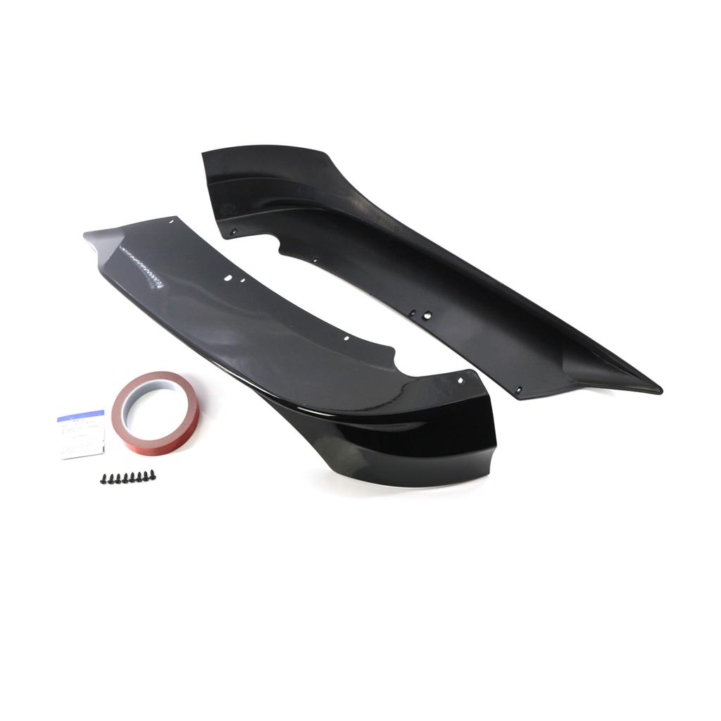 Глянцевый черный бампер, боковой сплиттер, крышка, губа, противотуманная фара, спойлер для BMW 3 серии E90 325i 335i седан LCI 4 двери