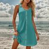 Summer Dresses For Women Beach Boho Sleeveless Printing Tshirt Tank Sundresses