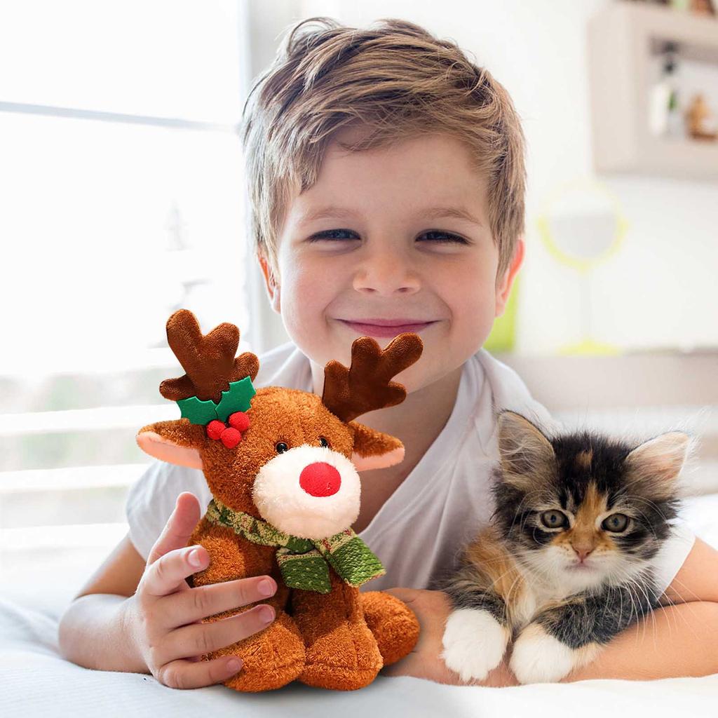 Милые плюшевые игрушки с оленем, фигурка оленя, куклы, мягкие животные, плюшевый декор, подарки на Рождество, день рождения для детей, девочек и мальчиков