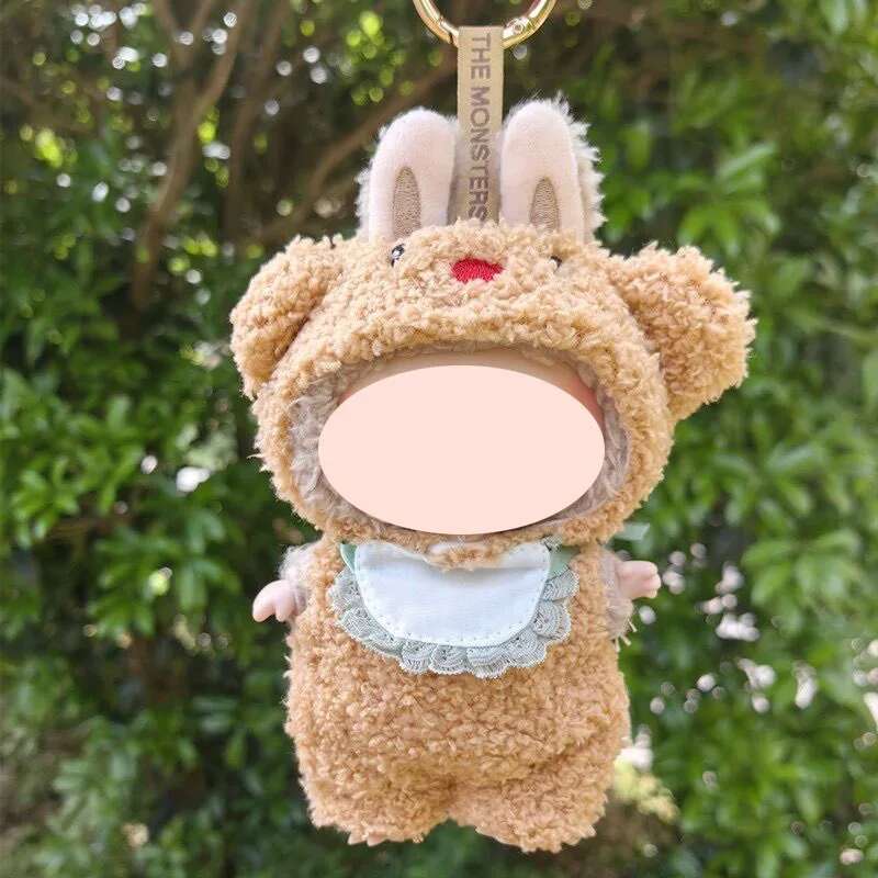 1517Cm Plush Doll Clothes For Labubu Doll'S Clothes Dinosaur Animal Suit Black Suit Rose Crown Outfit Accessories Doll Clothing