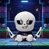 Плюшевая игрушка Андертейл Кросс Санс Скелет Санс Мягкая набивная с фиолетовым костюмом и лезвиями Персонаж игры Undertale Плюшевая игрушка для фанатов Детский подарок на день рождения