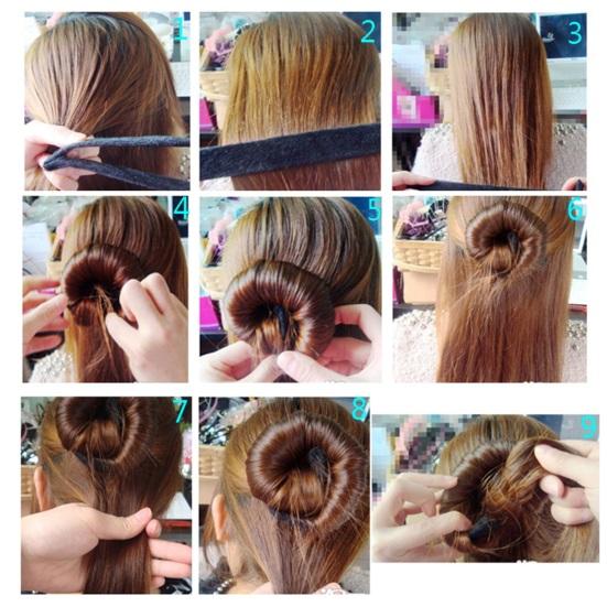 Yousheng Hair Bun Maker Sponge Hair Curler Deft Bun Twister Shaper Long Hair Easy Fast Snap Roll Tool Lazy Women Girl Hair Styling Accessories