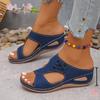 Fashion New Women's Slippers Casual Flower Hollow Wedge Beach Shoes Outdoor Fashion Platform Comfortable Non-slip Sandals Plus Size 43