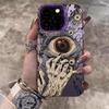 Страшный чехол из твердого силикона с узором «Дьявольский глаз» для iPhone 11-17 Pro Max Plus