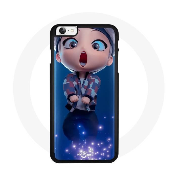 Coque pour Iphone 7 BTS TinyTAN Animation V Mic Drop