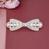 Elegant Barrettes for Woman White Pearl Shiny Fine Rhinestone Grains Hair Clips Korean Fashion Headwear