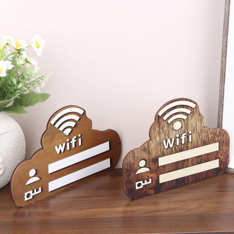 Минималистичный деревянный знак с паролем WiFi для настенного декора офиса, магазина, общественной гостевой зоны, доска-индикатор доступа к беспроводной сети