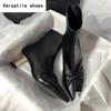Дизайнерские женские ботильоны Slim Ankle Boots, модные элегантные туфли с острым носком, женские короткие ботильоны на высоком каблуке