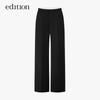 Edition Women's Black Frayed Hem Straight-Leg Trousers