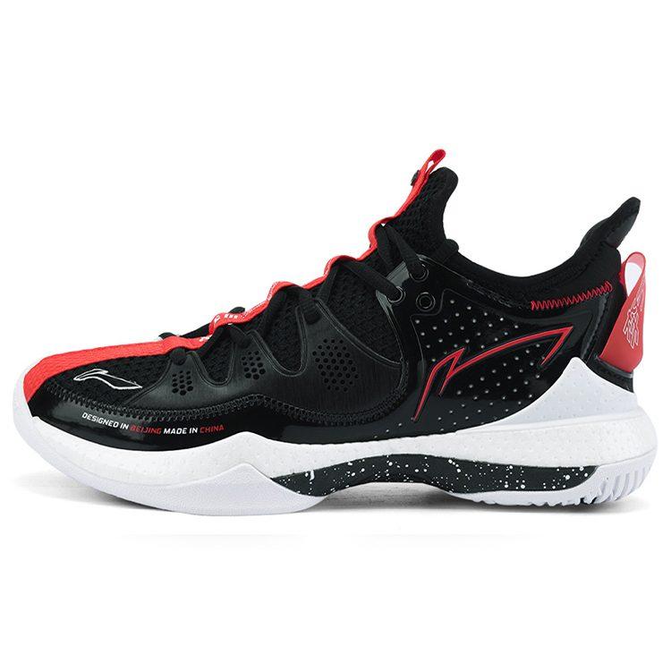 Бадминтонные кроссовки Li Ning Унисекс Средняя высота Черный/Белый/Красный AYAS024-2