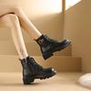 Fashion Outdoors Boots for Ladies Non-Slip Solid Color Women's Ankle Boots 2024 New Autumn Winter Lace-up Warm Wear Resistant Boots
