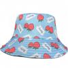 Spring and summer outdoor sun hats, versatile graffiti cartoon pattern fisherman hats, outdoor sun protection sun hats, 2-pack
