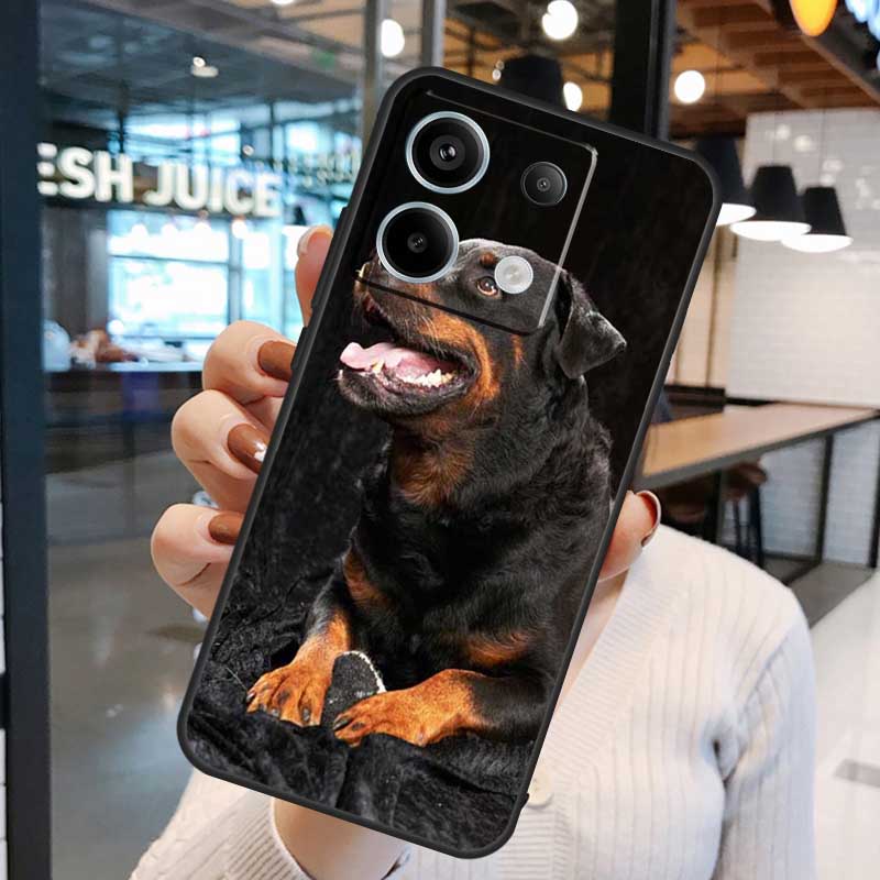 Чехол для телефона Xiaomi Redmi Note 15 Pro Plus 10 11 12 13 14 Pro Redmi 15 15C 10C 12C 13C 14C с изображением ротвейлера