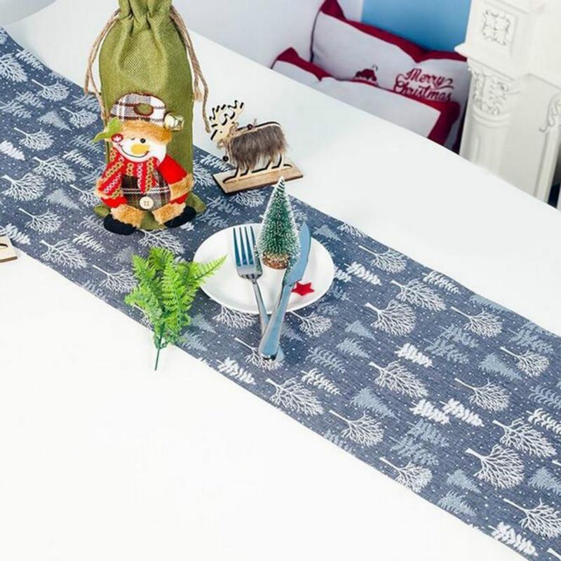 270 см Рождественская скатерть с принтом снежинки и дерева, кухонная декоративная скатерть, рождественское украшение