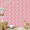 Hearts Wallpaper Coral, White and Red 50x1000