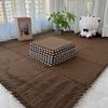 Plush Puzzle Carpet Interlocking Floor Mat DIY Non-Slip Carpet Tiles Baby Playmat for Living Rooms Bedroom Playroom Children's Rooms