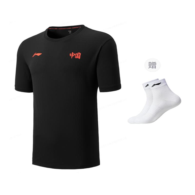 Футболка унисекс Li Ning Badminton Collection Черная AHSVE27-1